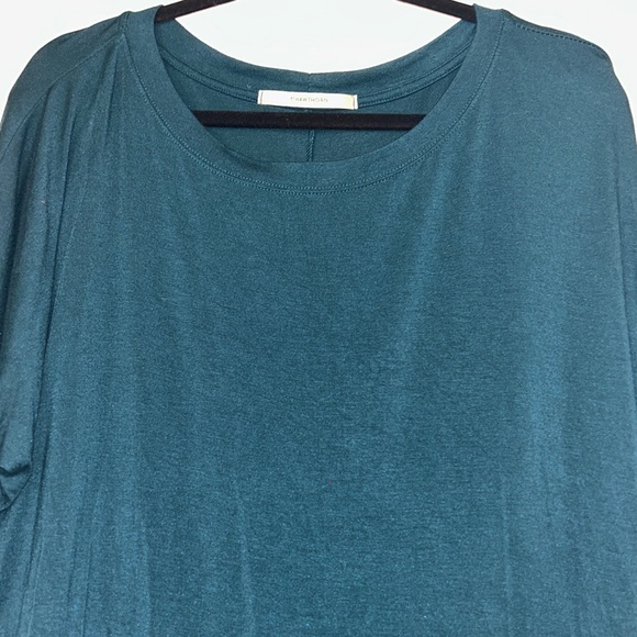 41 Hawthorn Teal Knit Tunic MED Top Dolman Sleeves Made in USA - Picture 2 of 9